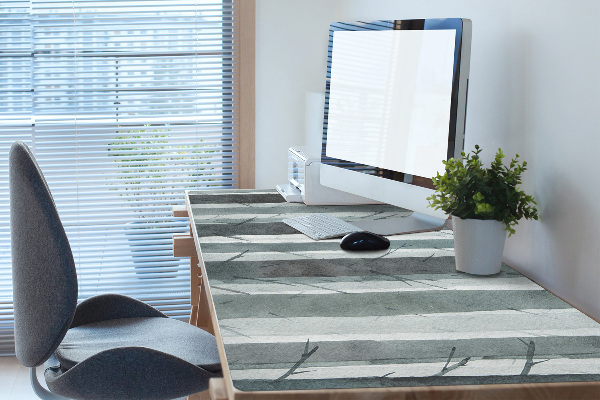 Large desk mat table protector Stripes pattern 3D