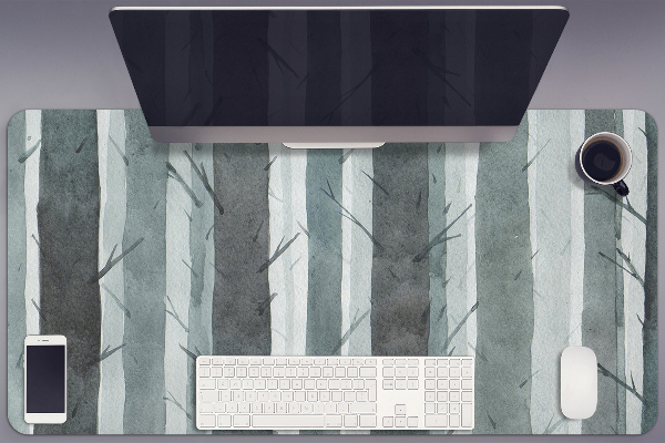 Large desk mat table protector Stripes pattern 3D