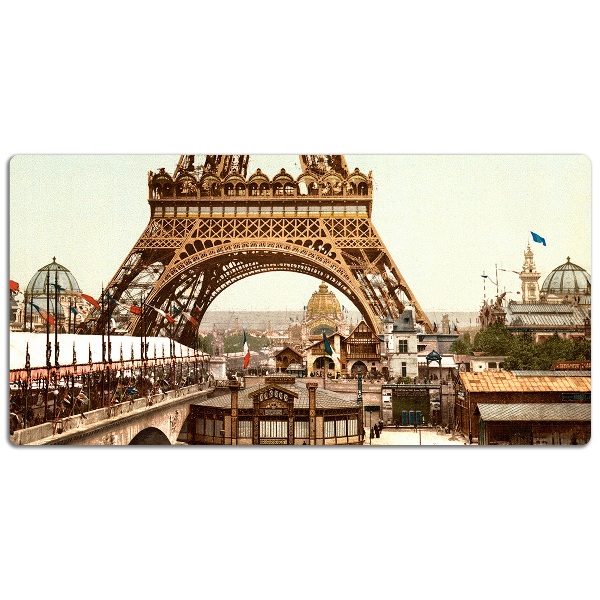 Desk mat Eiffel Tower retro