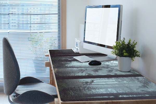 Large desk mat for children misty Forest