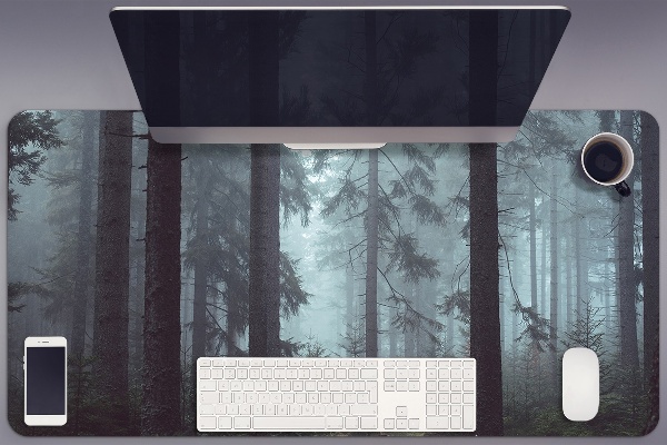 Large desk mat for children misty Forest