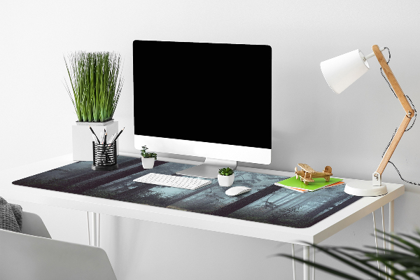 Large desk mat for children misty Forest