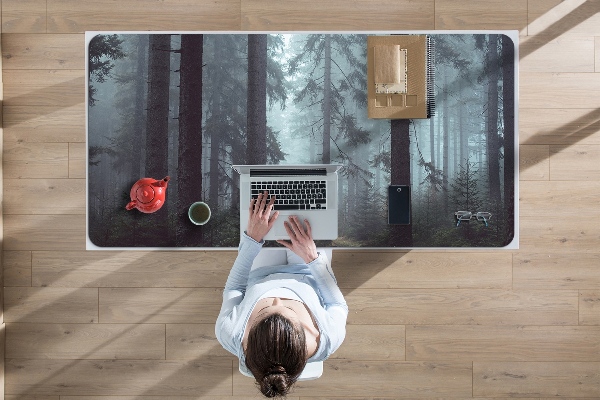 Large desk mat for children misty Forest