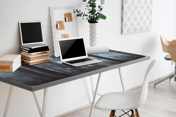 Large desk mat for children misty Forest
