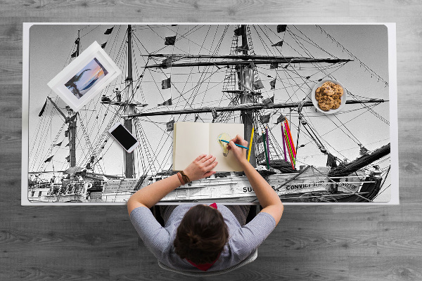 Full desk mat vintage ship