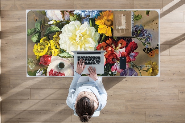 Large desk mat table protector Still life