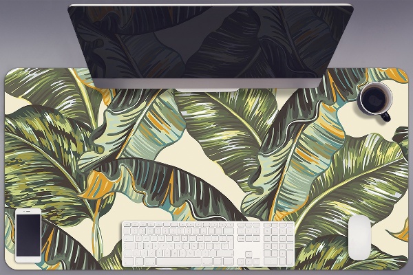 Full desk pad tropical leaves
