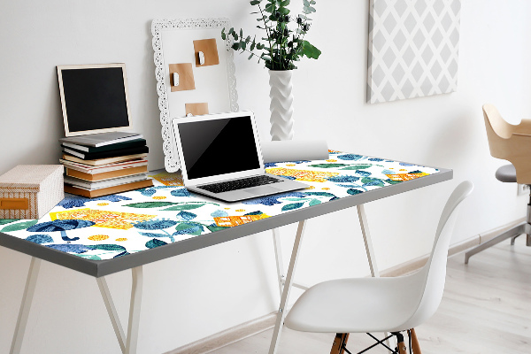 Full desk pad Hippos and houses