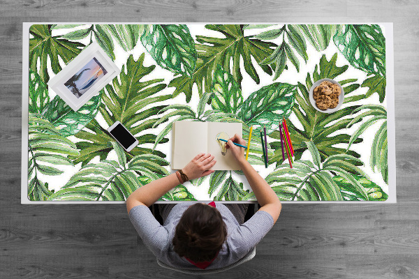Full desk pad tropical leaves