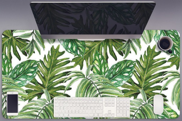 Full desk pad tropical leaves