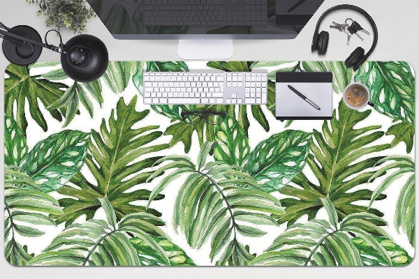 Full desk pad tropical leaves