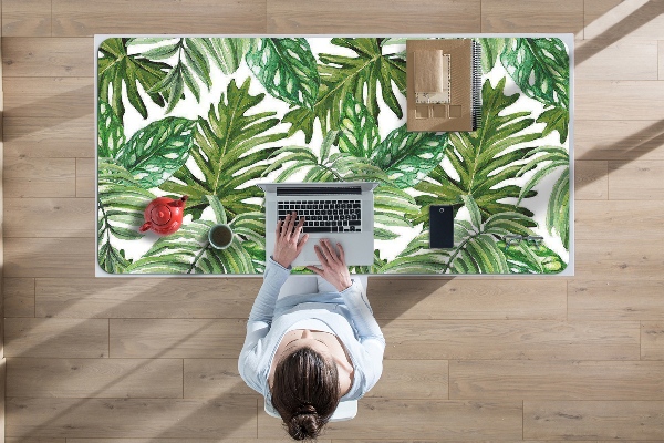 Full desk pad tropical leaves