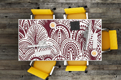 Large desk mat table protector Hindu pattern