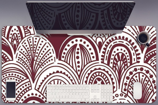 Large desk mat table protector Hindu pattern