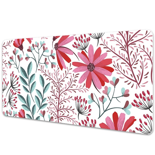 Full desk mat flowery pattern