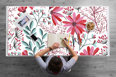 Full desk mat flowery pattern