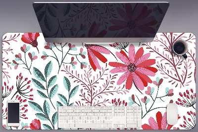 Full desk mat flowery pattern