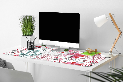 Full desk mat flowery pattern