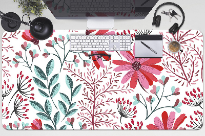 Full desk mat flowery pattern