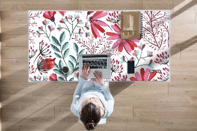 Full desk mat flowery pattern