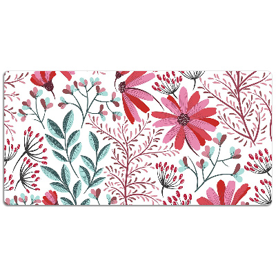 Full desk mat flowery pattern