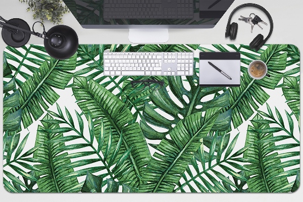 Full desk pad tropical leaves