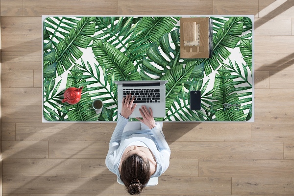 Full desk pad tropical leaves