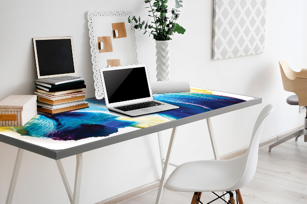 Full desk protector blue spots