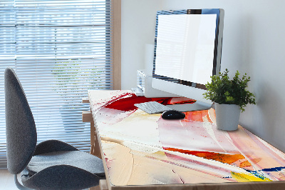 Large desk mat for children paint stains