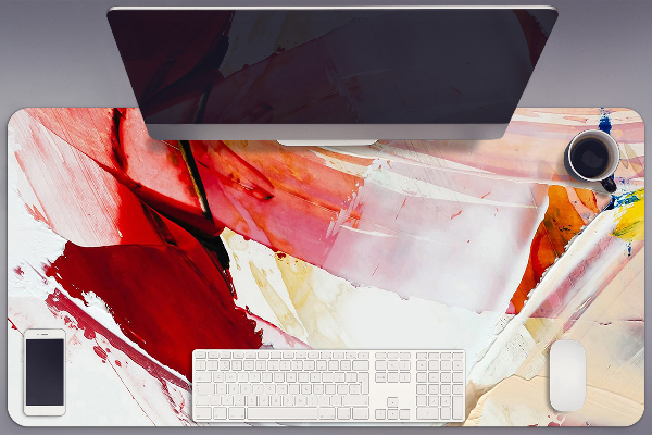 Large desk mat for children paint stains