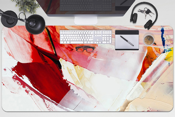 Large desk mat for children paint stains