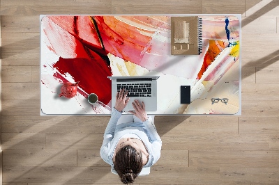 Large desk mat for children paint stains