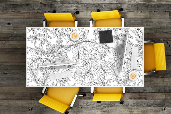 Desk pad drawn leaves