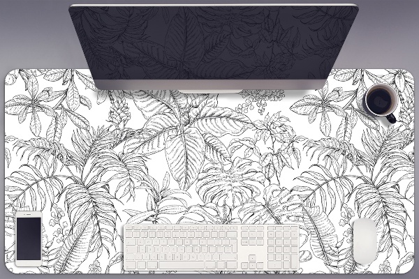 Desk pad drawn leaves