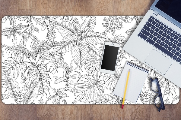 Desk pad drawn leaves
