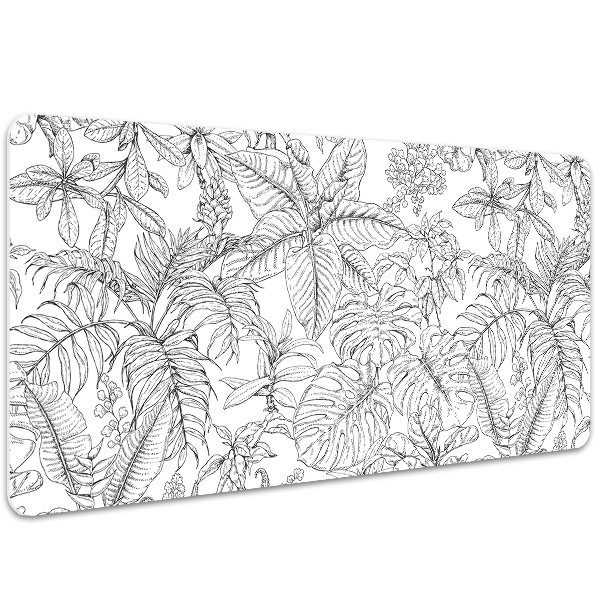 Desk pad drawn leaves