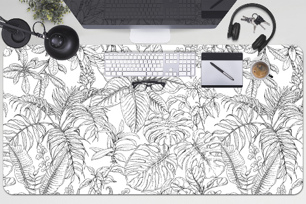 Desk pad drawn leaves