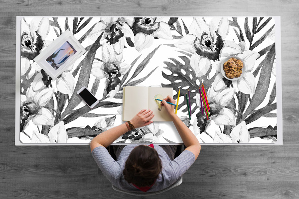 Desk pad Leaves and flowers