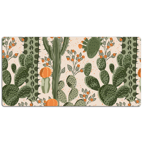 Desk mat orange cactus