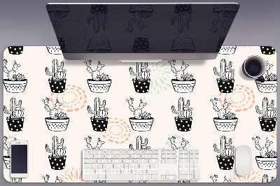 Full desk protector cactus flower pots