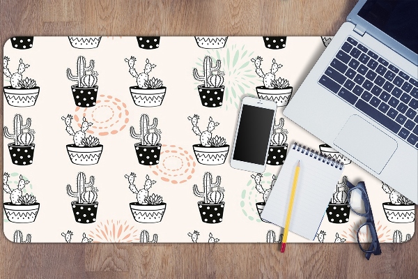 Full desk protector cactus flower pots