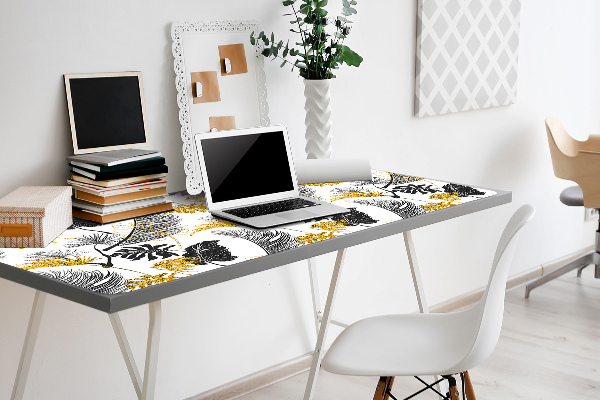Full desk protector tropical Gold