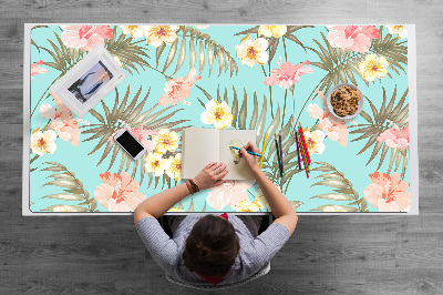 Full desk protector pastel flowers