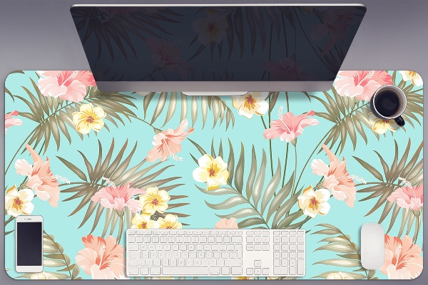 Full desk protector pastel flowers