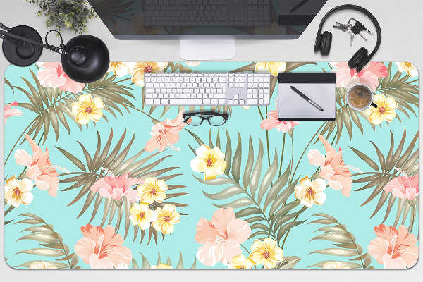 Full desk protector pastel flowers