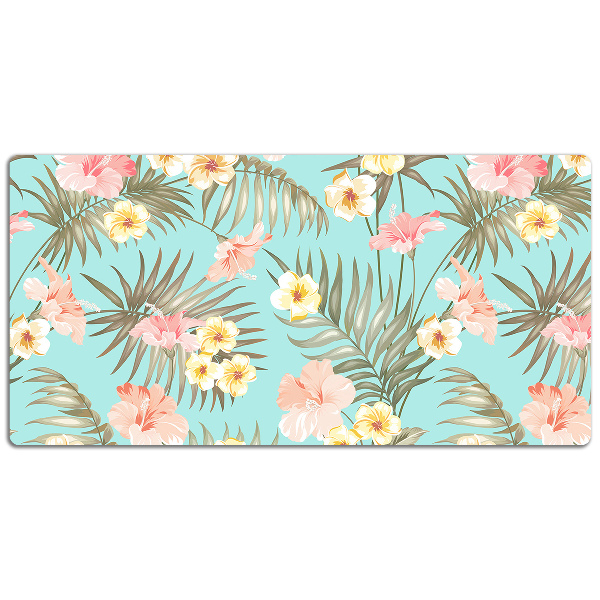 Full desk protector pastel flowers