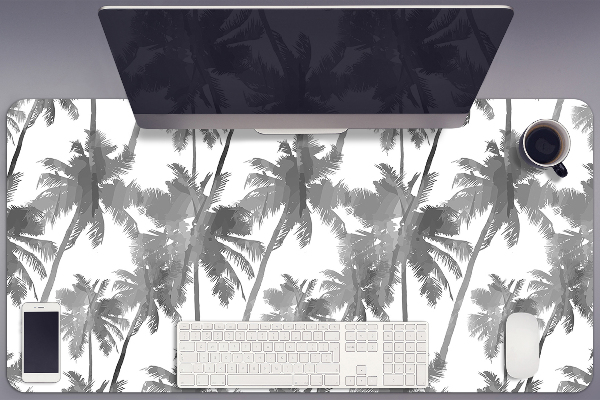 Large desk mat for children gray palm