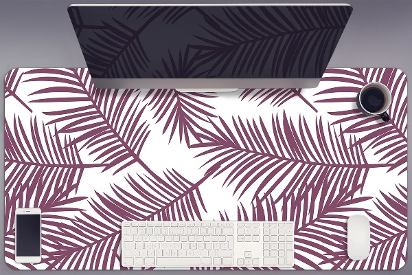 Full desk protector purple leaves
