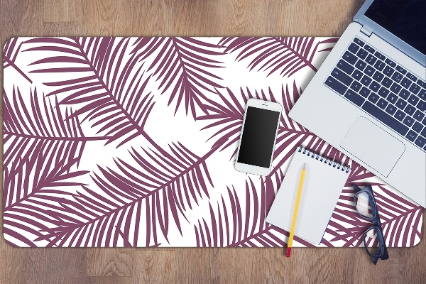 Full desk protector purple leaves