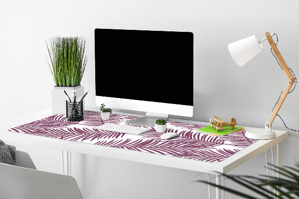 Full desk protector purple leaves